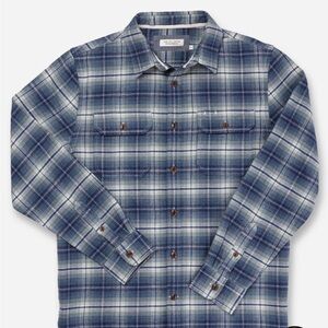 Ace Rivington Flannel - Utility Shirt - Storm Blue EUC. Blue/grey/white